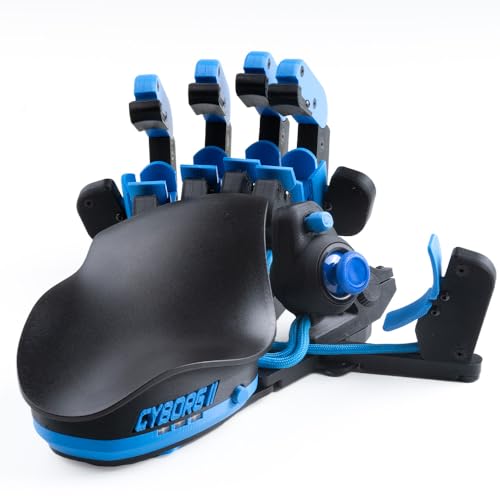 AZERON Gaming Keypad – Programmable One Handed Keyboard for PC Gaming, Hall Effect Joystick and 30 Programmable Keys, 3D Printed Keypad for Righties (Blue, Cyborg II)