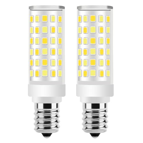 Yucclim E14 LED European Light Bulbs 50 Watt Equivalent -500Lm -Three-Color Changing-3000K| 4500K|6500K- E-14 Edison LED Bulbs for Ceiling Fan, Sewing Machine, Turkish Table Lamp AC110V-240V (2Pack)