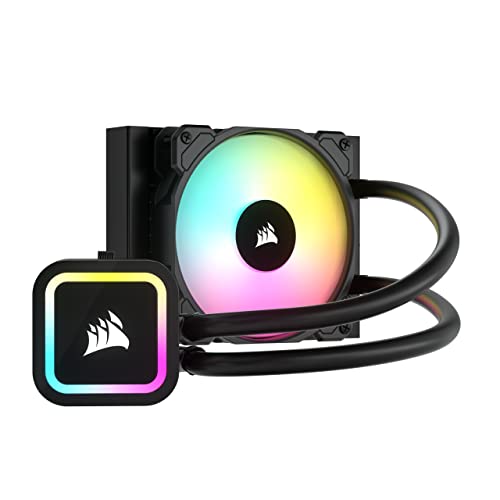 Corsair H60x RGB Elite Liquid CPU Cooler - 16 Dynamic RGB LEDs - SP120 RGB Elite Series PWM Fan with AirGuide Technology - Intel® LGA 1700, 1200, 115X, 2066, AMD® AM5/AM4 Sockets - Black, 120mm AIO