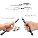 Lixada Pen Premium Mini Pocket Collapsible Fishing Pole Kit Telescopic Fishing Rod + Spinning Reel Combo Kit 1M / 1.4M / 1.8M / 2.1M