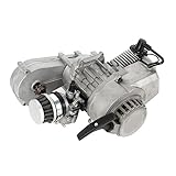 DOONARCES 49CC 50CC 2-Stroke Pull Start Engine Motor for Mini Dirt Bike Pocket Bike ATV Scooters 2-Stroke 49CC Gasoline Engine Motor Aluminum, 40mph