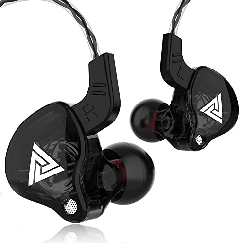 Qkz ak6 Gaming Earbuds with mic,Universal 3.5mm HiFi Sport Headphones in Ear Earphone for Running with Microphone Headset Music Earbuds (with mic, Black)