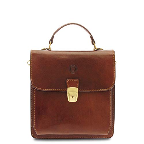Giudi ® - Men's Handbag, Genuine Leather, Cowhide Leather, Made in Italy, brown, cm, Brown, cm, Utility