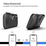 SUNITEC Handsfree Bluetooth Car kit for Cell Phone, Wireless Bluetooth Speaker for car, AUTO Power ON Support Siri Google Voice Assistant Hands Free Car Phone Speakerphone with Visor Clip-BC980SA