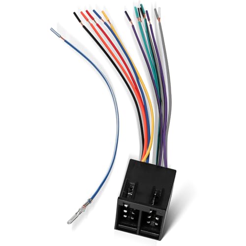 RED WOLF Car ISO 16 Pin Radio Wiring Harness Connector for International Semi Freightliner Colombia Peterbilt Mack Kenworth Truck 16 Pins Adapter Install Aftermarket Stereo CD Player Pioneer Kenwood