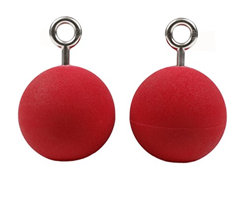 Atomik Rock Climbing Holds 4.5 inch Large Hanging Ninja Balls in Red for Grip and Strength Training as Seen on American Ninja Warrior