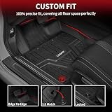 LASFIT Floor Mats for Honda Civic 2016-2021 All Weather Protection TPE Car Liners - 1st & 2nd Row, Black