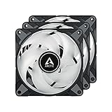 ARCTIC P12 PWM PST A-RGB (3 Pack) - 120 mm PWM case Fan Optimized for Static Pressure, case Fan, semi-Passive: 0-2000 RPM, 5V 3 pin ARGB LED, Single Fan - Black