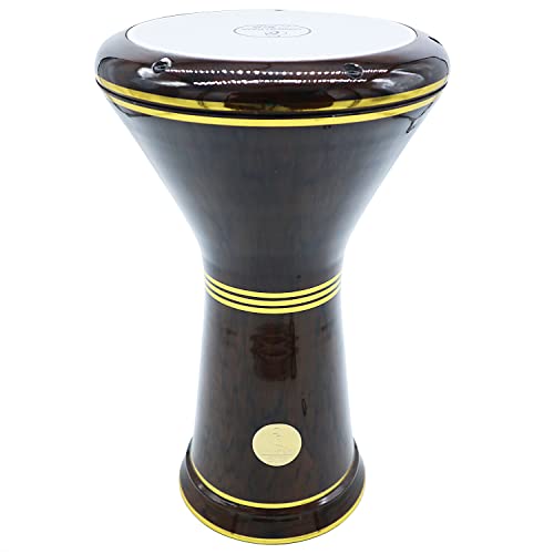 The 17.75'' Stunning Metallic Darbuka Doumbek Gawharet El Fan (Metallic Brown)