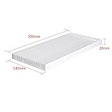 Aluminum Large Heatsink, 11.8"X5.51"X0.79" Heat Sink Radiator Circuit Board Cooling Cooler 19 Fins Heat Sinks for High Power LED Light