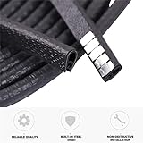 Universal Car Door Guards 66Ft(20M), Rubber U Shape Edge Trim Protection Strip, Black No-Glue Design Fits Most Vehicles