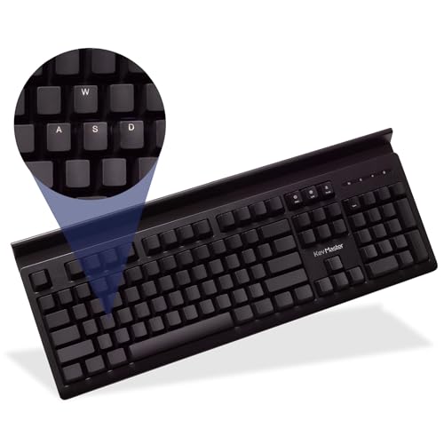 Blank or Visible Keys | Mechanical Wired PC Keyboard for Home, Office, Gaming | Shine Through Keycaps with Custom Key Lighting | Backlit White LED with Show/Hide Light Up Keys | Silent Linear Switches