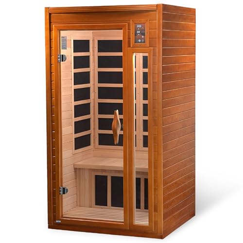 DYNAMIC SAUNAS 2-Person Home Sauna with Infrared Lighting and Integrated Speakers, Barcelona - Personal Indoor Luxury Spa for House and Gym