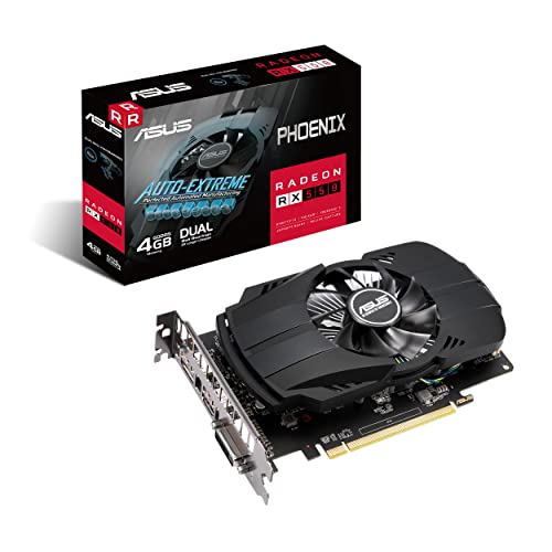 ASUS Phoenix AMD Radeon™ RX 550 Graphics Card (PCIe 3.0, 4GB GDDR5 Memory, HDMI, DisplayPort, DVI-D, IP5X, Dual Ball Fan Bearings, Auto-Extreme)