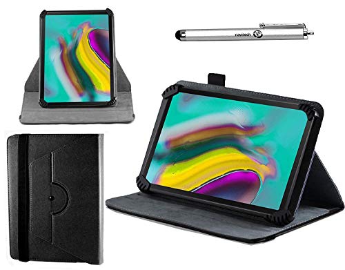 Navitech Black Case with 360 Rotational Stand & Stylus Compatible with Huawei MediaPad M5 lite 10