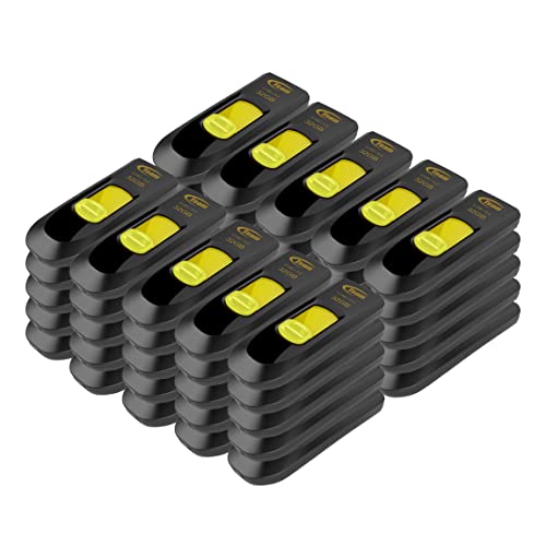 TEAMGROUP C145 32GB 50 Pack USB 3.2 Gen 1 (3.1/3.0) USB Flash Thumb Drive, External Data Storage Memory Stick Compatible with Computer/Laptop (Black-Yellow) TC145332GY25