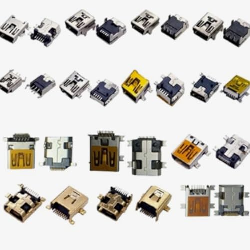 Hailue 28Pcs.Mini USB Sockets 5Pin,10Pin.B Female Port 8Pin 90/180 Degree.Right Angle Dip Jack Connector SMT SMD.PCB Soldering Jack Socket,Mobile Phone Sockets.Small Household Appliance Charging Ports