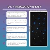 LightEFX | Acoustic Starry Night Sky Panels with Fiber Optic Brilliance | 1195L x 595W x 27H mm | Star Projector | Room Decor | Night Lights | Light Panel Sky | Starlight Ceiling Panels