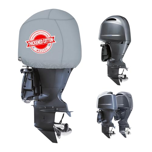 Outboard Motor Cover for Yamaha F150 F175 F200Offshore, Boat Motor Cover 600D Oxford Fabric, Heavy-Duty Waterproof Boat Engine Cover Fade-Resistant Hood Cowling Cover