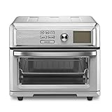 Cuisinart Air Fryer Toaster Oven, Digital Display, Digital 1800 Watt, Adjustable Temperature and Controls, Stainless Steel, TOA-65,Silver