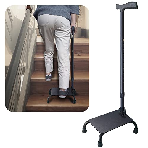 Aliseniors Adjustable Stair Climbing Cane for Seniors, Step Assist Aid for Walking Up & Down Stairs, Stability Walking Sticks and Mobility on Stairs, Stair Lift Walker Cane for Balance and Safety