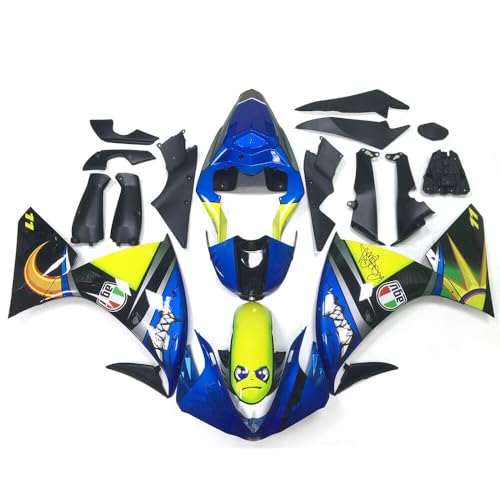 Blue Yellow Shark Attack ABS Plastics Fairing Kit Fit for Yamaha YZF-R1 2009 2010 2011 YZF1000 R1 09 10 11 Injection Mold Motorcycle Bodywork Body Frame Body Kits