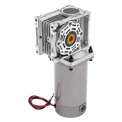 300W DC 24V Worm Gear Reducer Gearbox 1800RPM Portable Electric NLRV Gear Motor DC Worm Gear Motor with self-Locking Speed Adjustable DC Motor