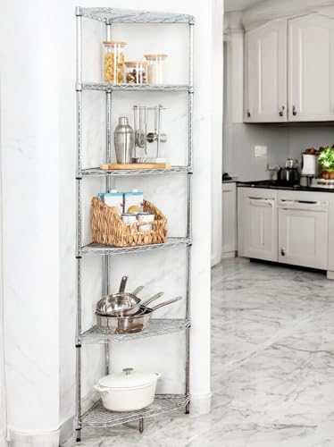 Honey-Can-Do 6-Tier Compact Triangle Corner Shelving Unit