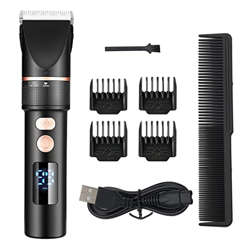WTYBRMYO 1 Set Electric Clippers Hair Trimmer Barber Clipper Hair Edgers for Men Máquinas De Afeitar para Hombres LCD Display Electric Haircut Kit Man Charging Mode Stainless Steel Putter