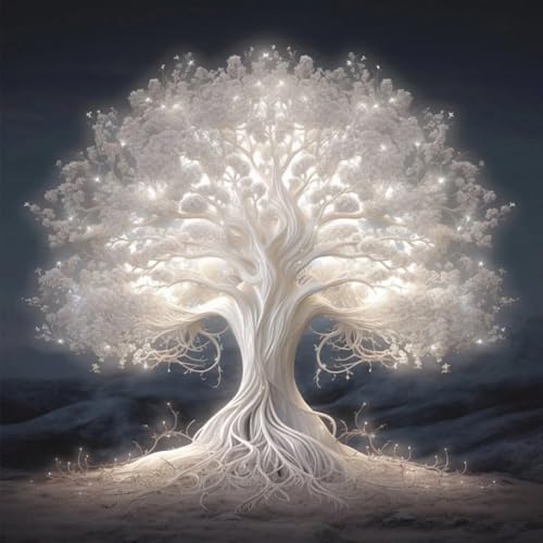 Anuver Tree of Life Diamond Painting Kits for Adults, 5D DIY Diamond Art Kits for Beginners, Full Drill Diamond Painting Kits for Home Wall Decor, Landscape, 12x12 Inch