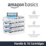 Amazon Basics 5-Blade MotionSphere Razor for Men with Dual Lubrication and Precision Trimmer, Handle & 16 Cartridges, Cartridges fit, Razor Handles only, 17 Piece Set, Black