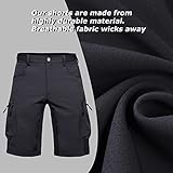 Ally Mens Mountain Bike Shorts 4D Padded Baggy Quick Dry Lightweight Bicycle Cycling Biking Bike Shorts(Black L)