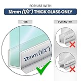 2-Pack Hipple Home Frameless Shower Door Bottom Seal Strip (1/2 x 39" (12mm))