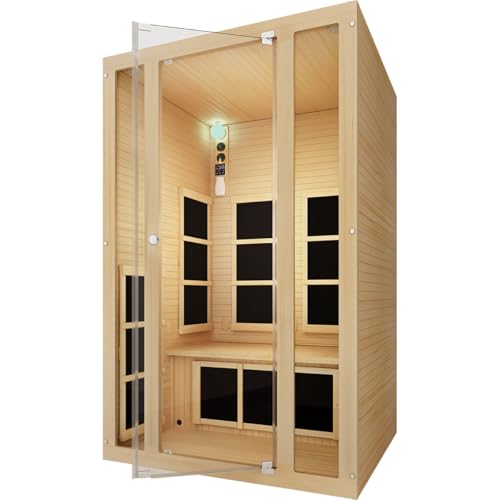 JNH Lifestyles 2-Person Home Infrared Sauna Low EMF, Joyous - Indoor Personal Luxury Spa for House and Gym