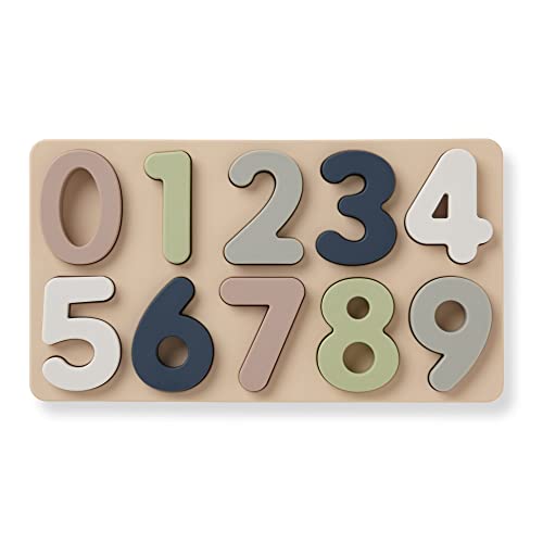 Ali+Oli Baby Soft Silicone Number Puzzle Toys for Toddlers (11 Piece Set) Toddler or Baby Girl & Boy Neutral Baby Toys - Montessori Learning Puzzle Silicone Number Shape Sorter Toy
