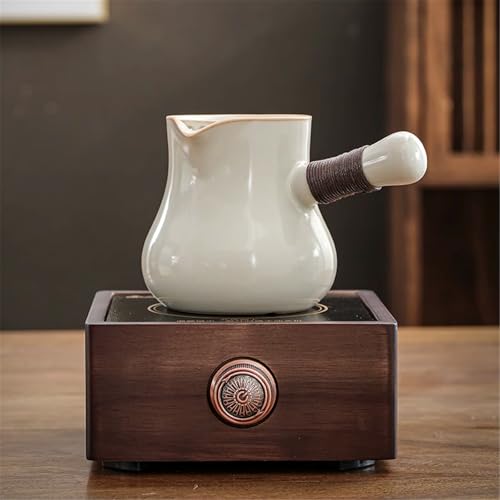 Rustic Ceramic Tea Kettle for Firewood and Stove Use-set6