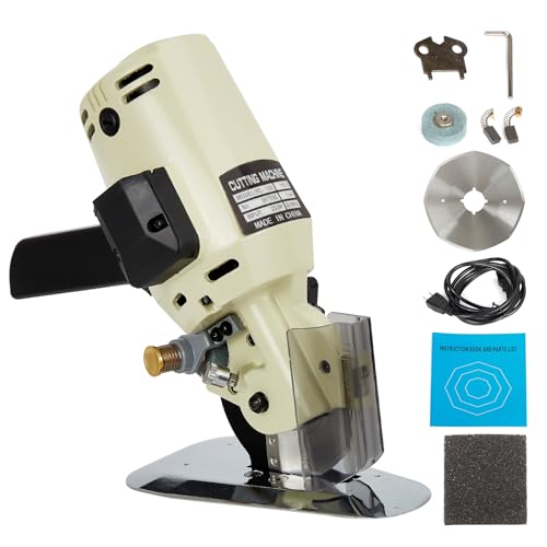 BEAMNOVA Fabric Cutter Electric Cloth Cutting Machine Roller with Extra 4 Inch Rotary Blade Hand Held Fabric Slitting Machine For Multi-Layer Clothing, Textiles, Paper, Blanket, Hat, etc