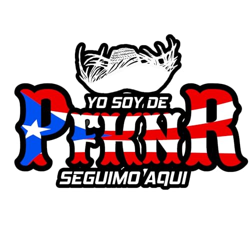 PFKNR Waterproof Sticker | Puerto Rican Pride | Sticker | Car Window | Laptop | Tumbler | PR Flag Blue and Red Design