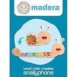 TCG Toys Madera Wood: Snailyphone - Snail-Designed 8-Key Xylophone, 2 Matching Mallets, Wooden Musical Instrament, Interactive Toy, Kids-Toddlers Ages 3+