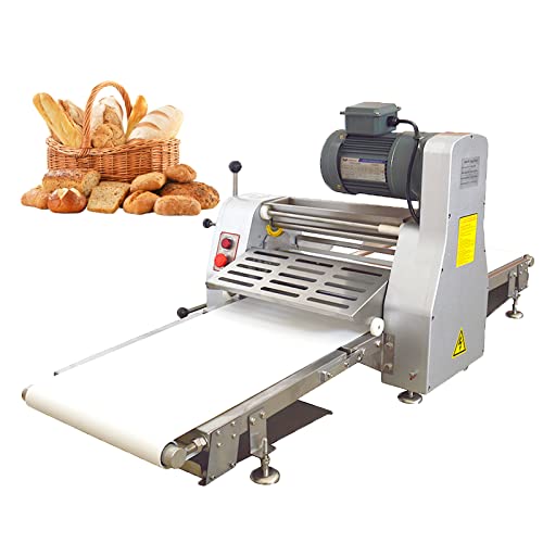 TECHTONGDA Commercial Dough Sheeter Pasta Roller Dough Press Machine Fondant Flattener Pizza Pastry Sheeter with 70.9x19.7" Conveyor Belt Bakery Equipment