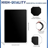 300 Pieces Metal Engraving Blanks Multipurpose Aluminum Sheet Aluminum Business Card Blanks for Cnc Engraver Laser Engraving DIY Cards, Thickness 0.21 Mm/ 0.01 Inch (black)