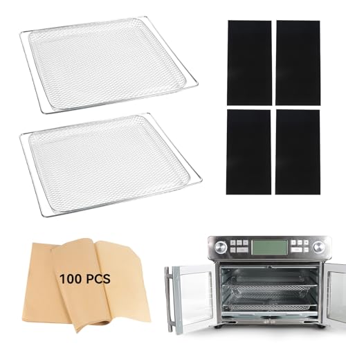 Air Fryer Accessories for Emeril Lagasse Dual Zone 25 QT Oven, Baking Set with Air Fryer Basket Baking Pan Parchment Paper Disposable Airfryer Liner for Emeril Lagasse Dual Zone 360 Extra Large