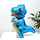 4Pack Giant Self Standing Dinosaur Foil Balloons for Dinosaur Birthday Party Supplies Decorations