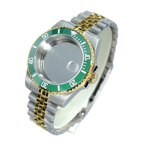 KAKWPFMVCK 40MM watch Cases Jubilee bands NH35 parts watch accessories Sapphire Crystal For Seiko NH35 NH36 8205 2824 Movement Submariner Watch case(Glass Bottom Cover 7,For ETA 2824)