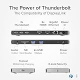 Plugable Thunderbolt 4 Dock for Quad Monitors 100W, Thunderbolt Docking Station Connects up to Four 4K Monitors for Windows and Mac Laptops, 2x HDMI, 4x Thunderbolt 4/USB C, Driver Required TBT-6950PD