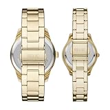 Relic by Fossil Three-Hand Date Gold-Tone Stainless Steel His and Hers Watch Set (Model: ZR97016)