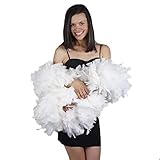 Zucker Extra Large Turkey Feather Chandelle Boa - (72 Inch) Heavy Feather Boas - Roaring 20's Costume, Mardi Gras Party Boa