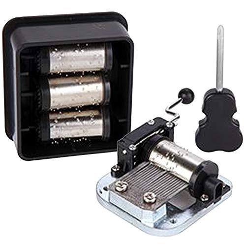 Kikkerland DIY Build Your Own Hand Crank Music Box Mechanical Movement Tool Kit, Custom Songs, Gifts for Music Lovers