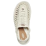 KEEN Women's Uneek Two Cord Sandals, Natural Canvas/Birch, 8