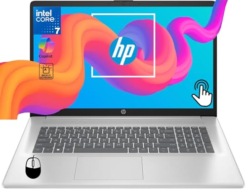 HP 17.3 Business Touchscreen Laptop, Core 7-150U(10 Cores, Up to 5.4 GHz), 64 GB RAM, 2 TB SSD, 17.3" HD+ Touchscreen, Copilot, Wi-Fi 6, Backlit Keyboard, Office Lifetime License, Windows 11 Pro
